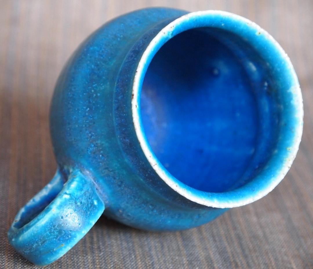 人気作家★金澤尚宜★うねうね青マグカップ★あよお