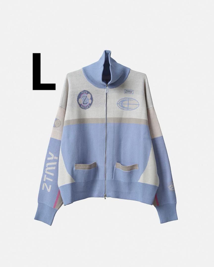 ずとまよFull Zip Knit Jersey (Milkey Blue) L