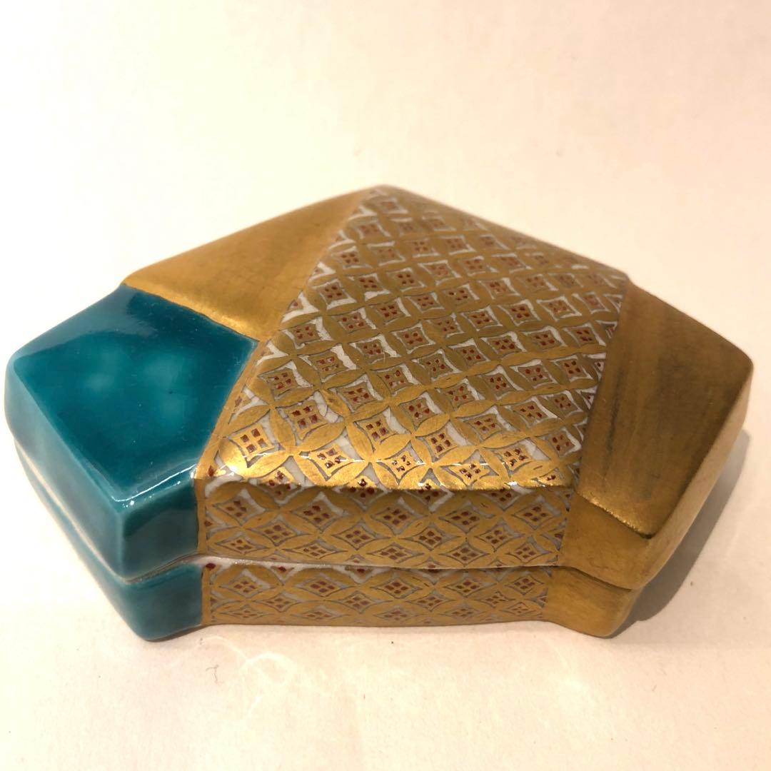 【茶道具】橋本陶正山作　薩摩結文香合