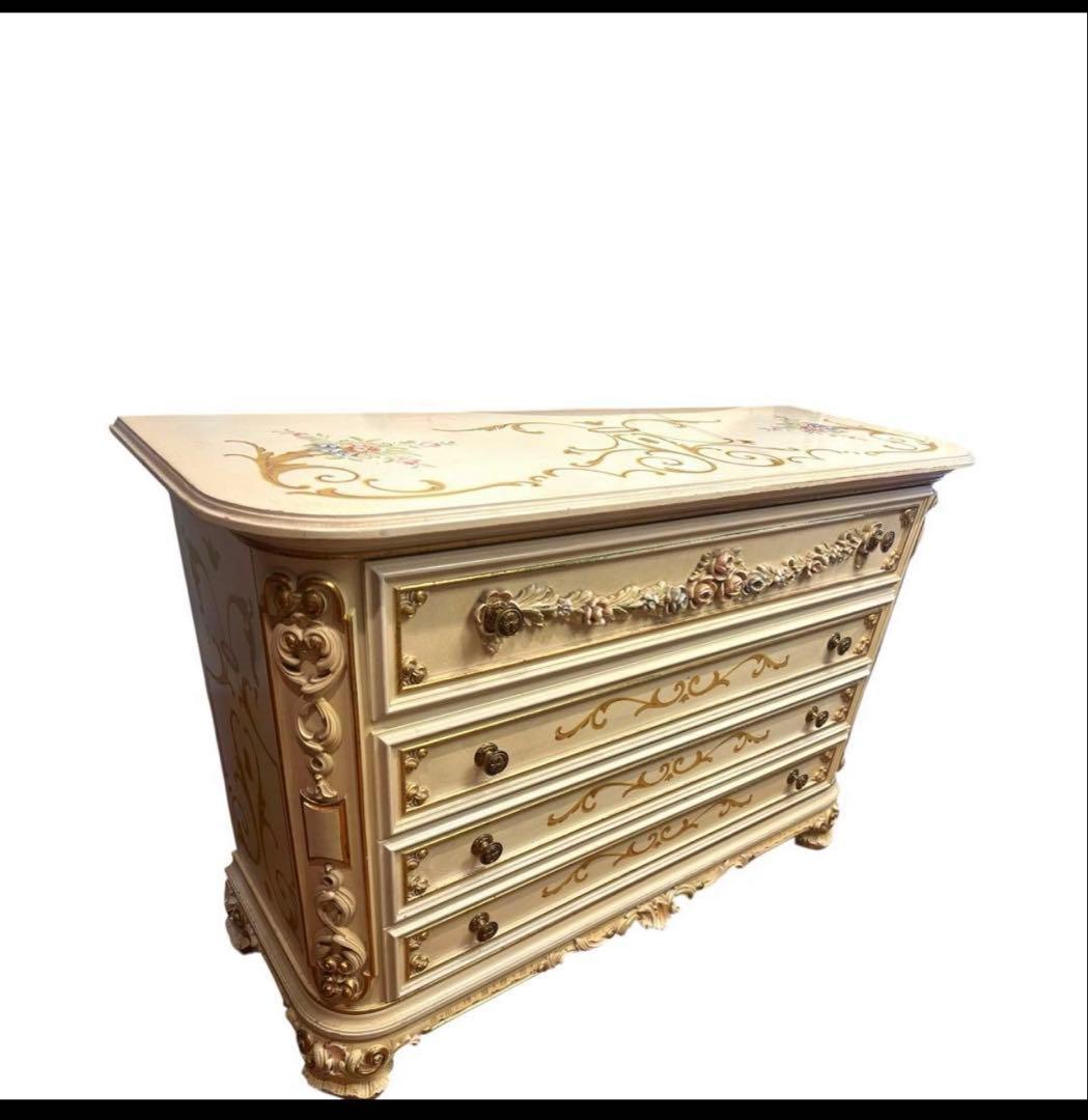 イタリア製　アンティーク　ロココチェスト　箪笥　キャビネット　SILIK