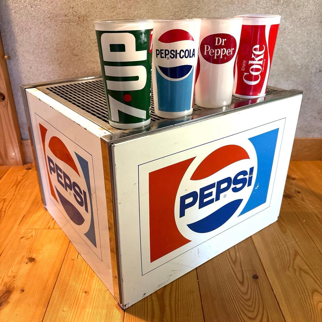 70’s ペプシコーラ　シェルフ　ボックス　USA ストアディスプレイ　看板