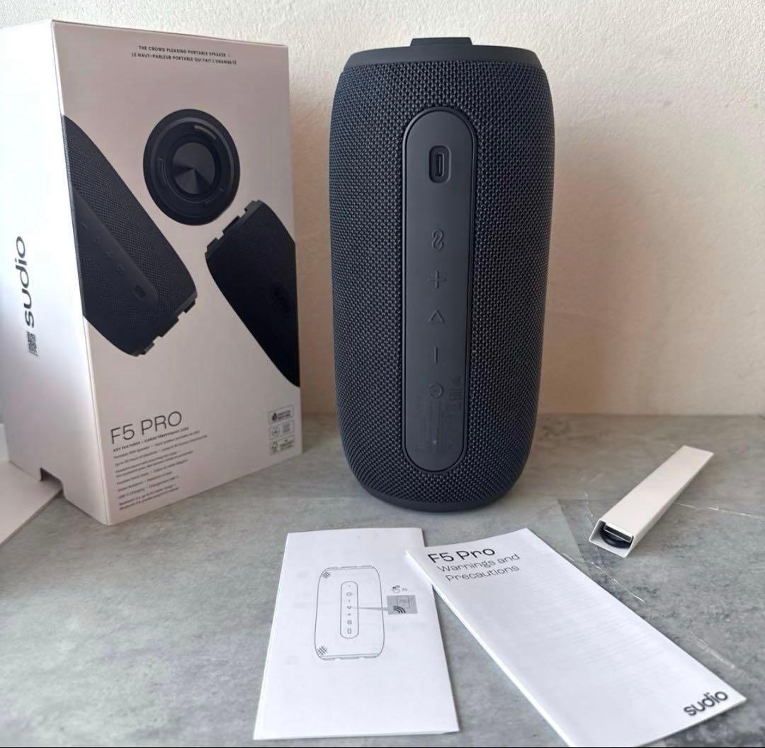 【美品•新品】sudio F5 PRO ワイヤレススピーカー　インテリア 黒