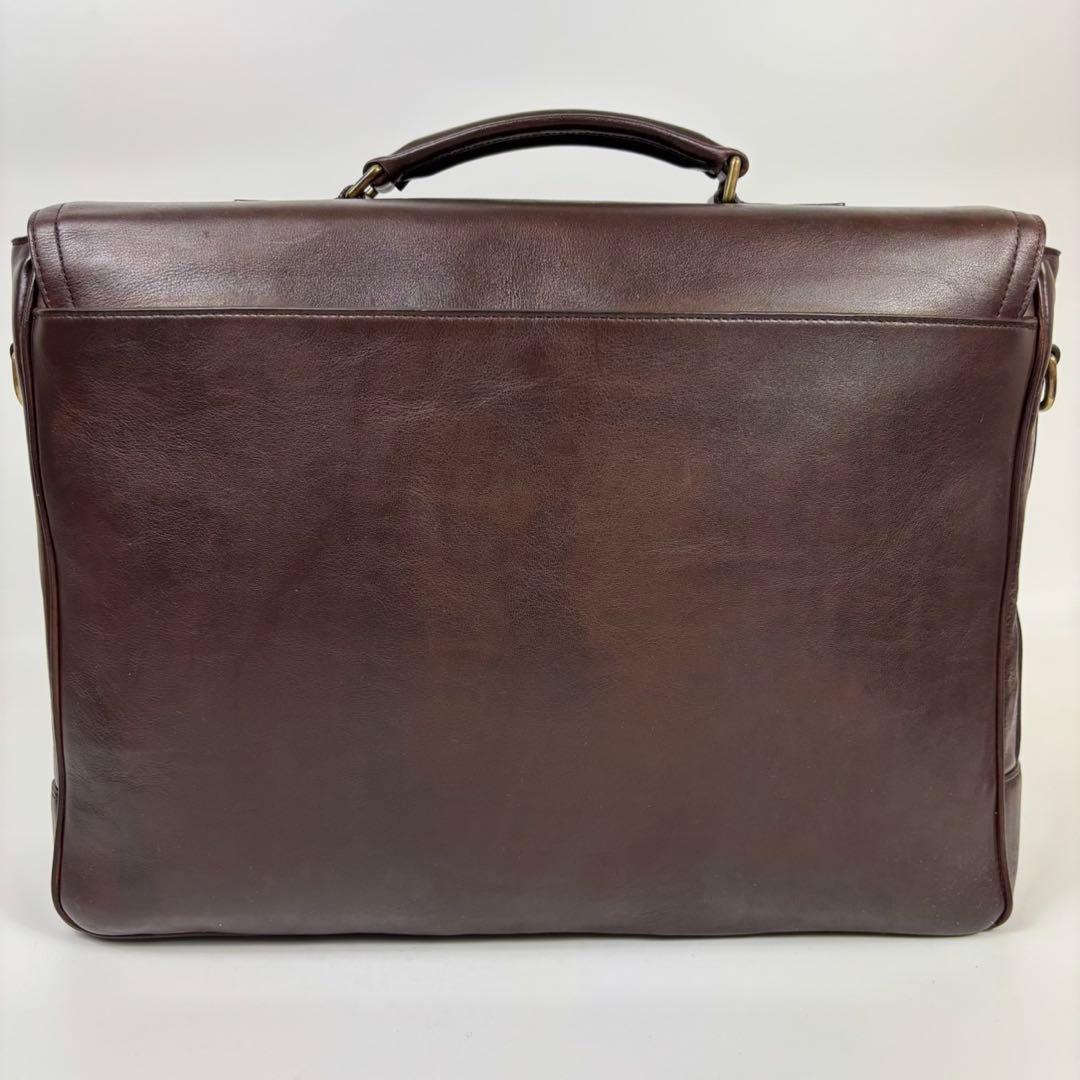 レア廃盤　コーチ　ビジネスバッグ　ゴールド金具　レザー　ブラウン　A4OK