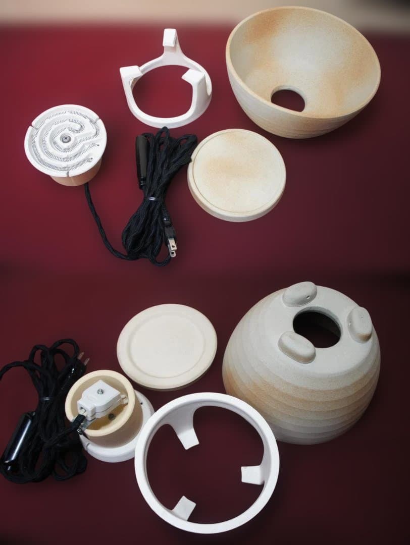 ☆瓶掛け 塩吹 手あぶり卓上火鉢 電熱器 送料込み