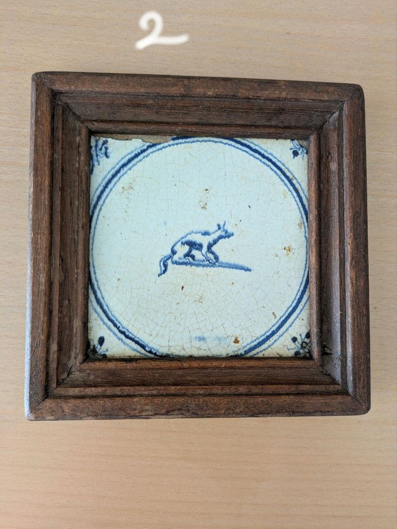 アンティークデルフト焼タイル　2