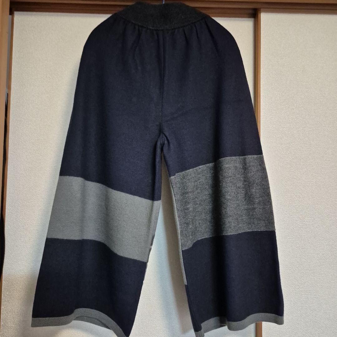 ✨️新品✨️ FUGAFUGA パッチワーク ガウチョパンツ ネイビー/グレー