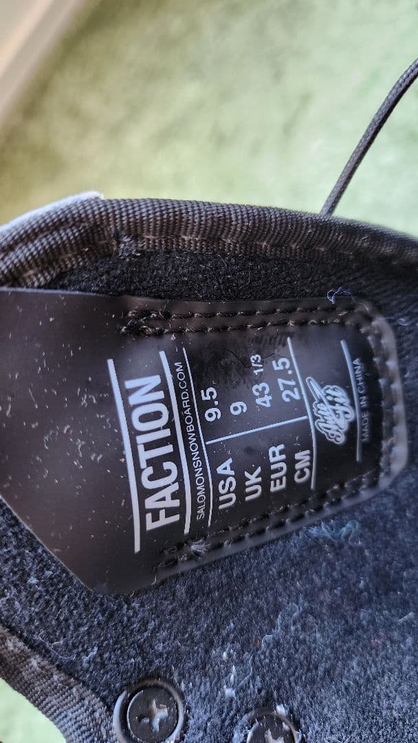 Salomon Faction スノーボードブーツ 27.5cm US 9.5