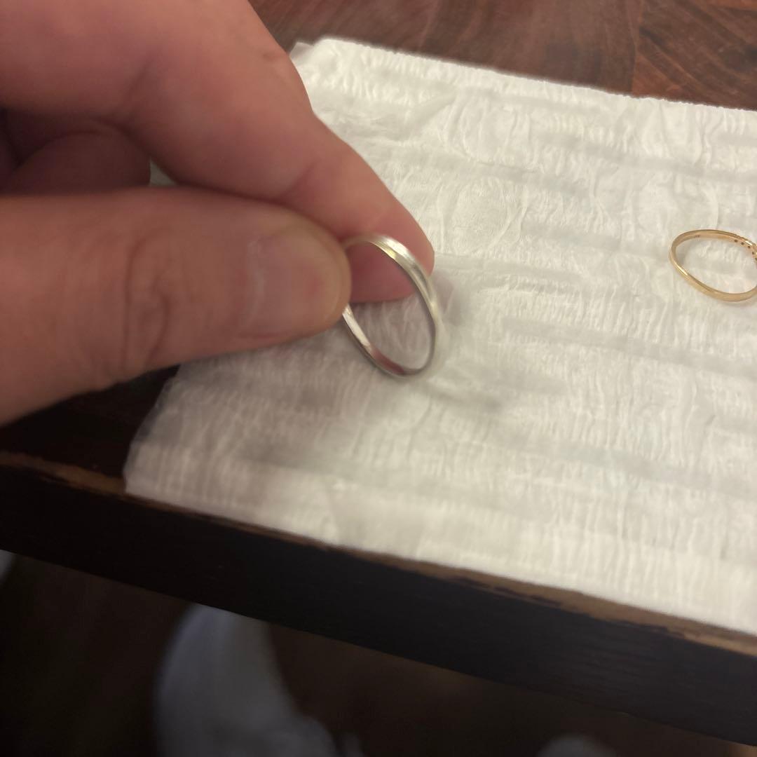 シンプルなシルバー・ゴールドリング3点セット
