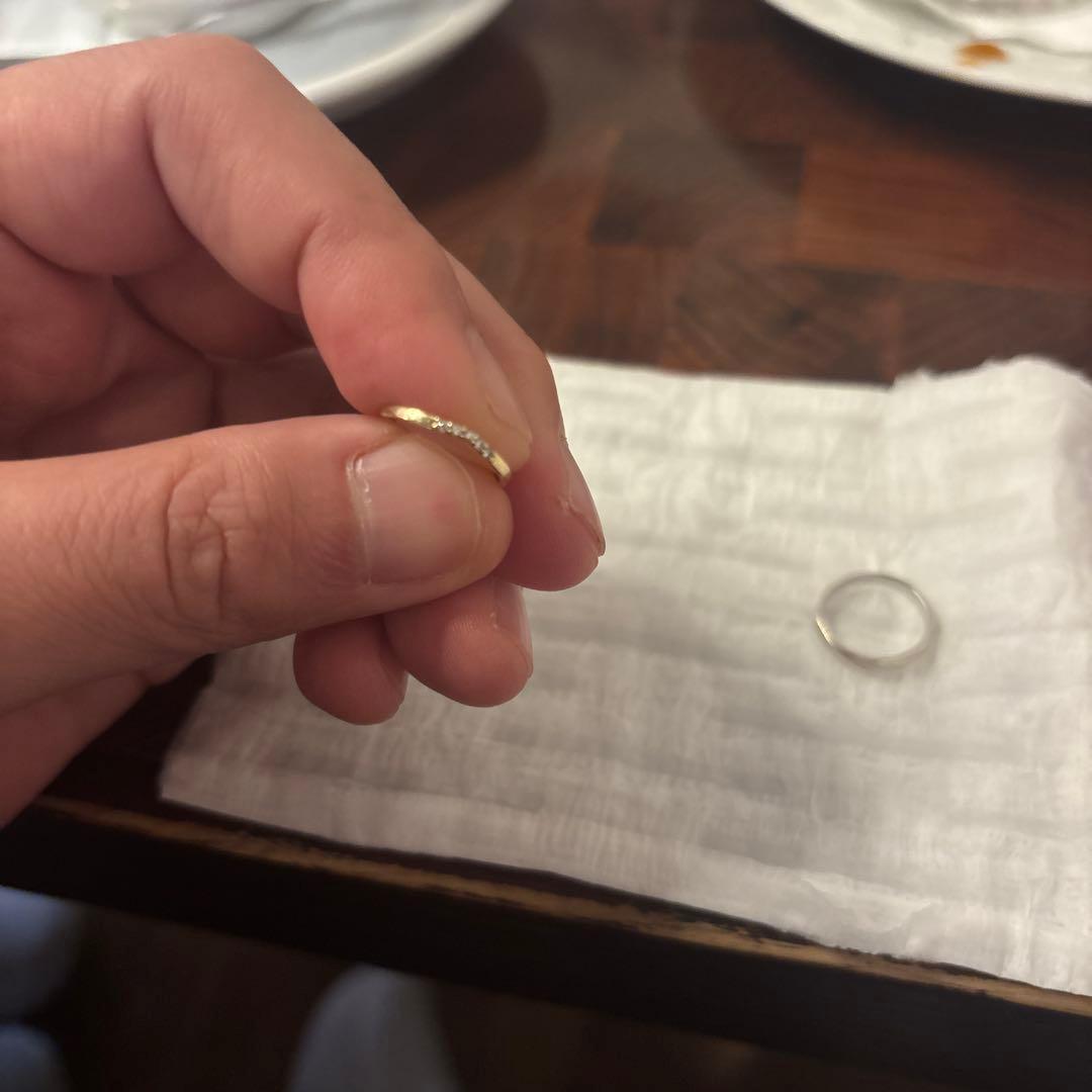 シンプルなシルバー・ゴールドリング3点セット