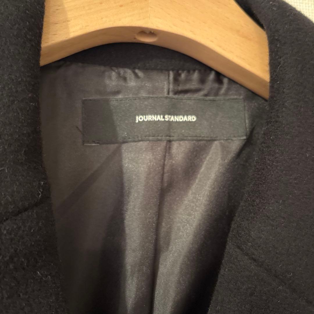 【美品】ジャーナルスタンダード　スーパー140ビーバーテーラーコート、黒