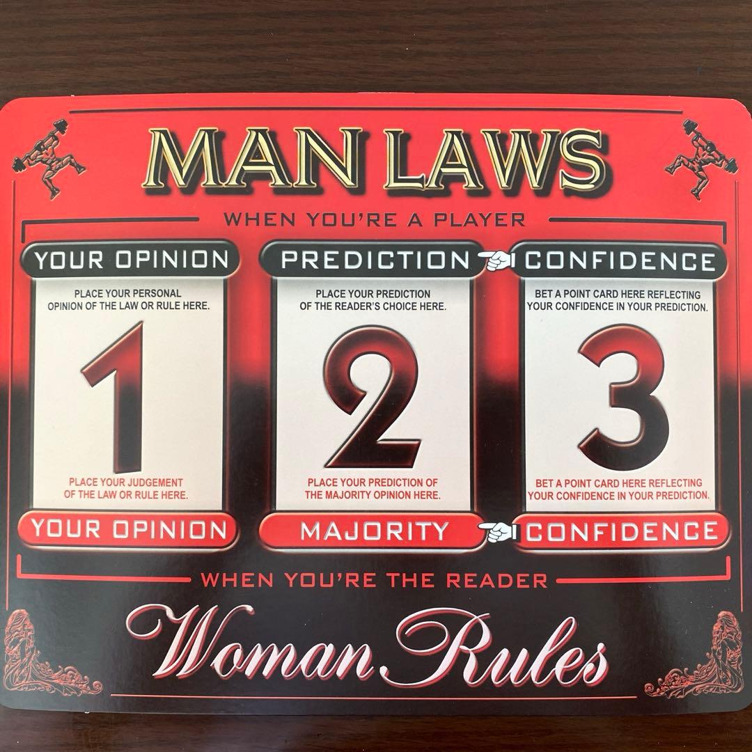 MAN LAWS and Woman Rules ボードゲーム