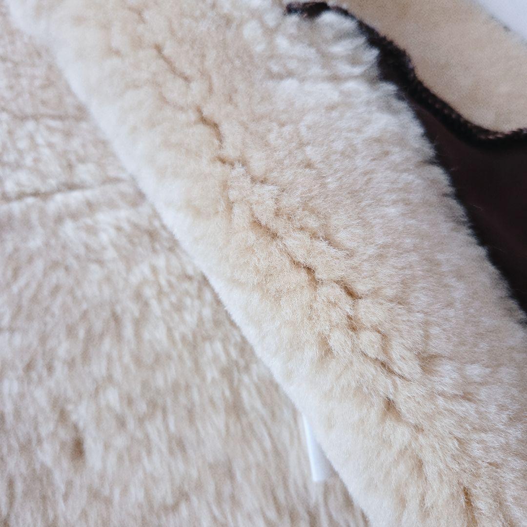 極美品✨本革 シープスキン WINDWARD ボア ムートンベスト メンズ М