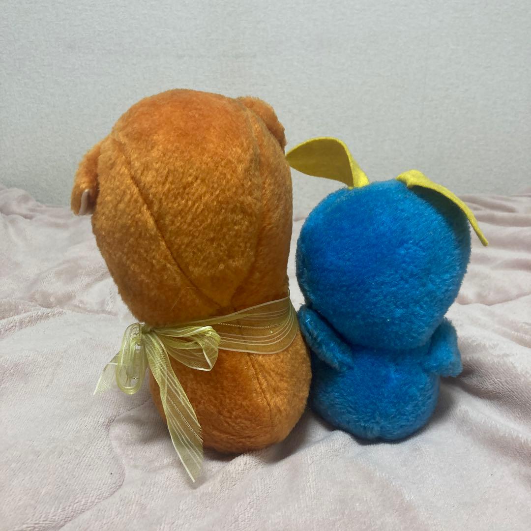 昭和レトロ　ヴィンテージ メーカー名不明　おがくずぬいぐるみ　2コセット　中古