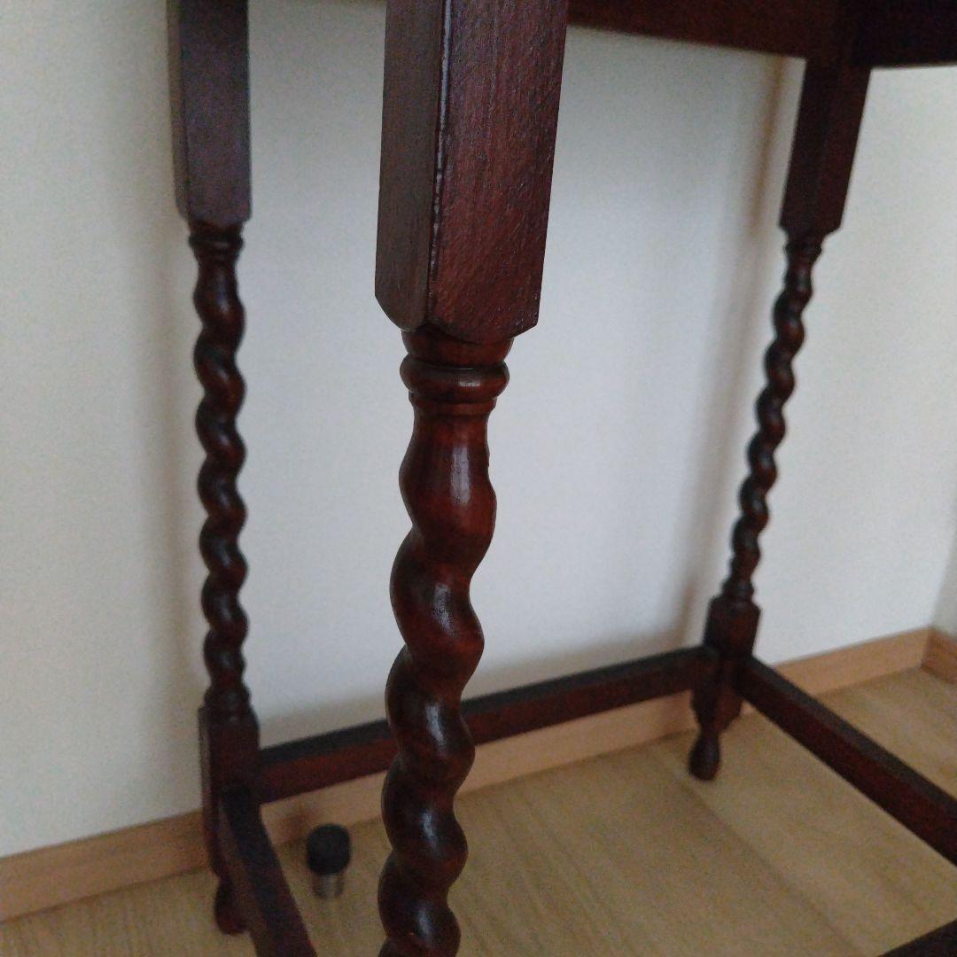 英国アンティーク　サイドテーブル　ディスプレイ　店舗什器　オーク材