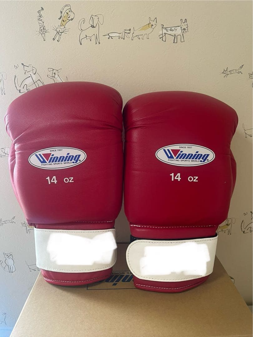【新品未使用】 Winning ボクシンググローブ 14oz レッド