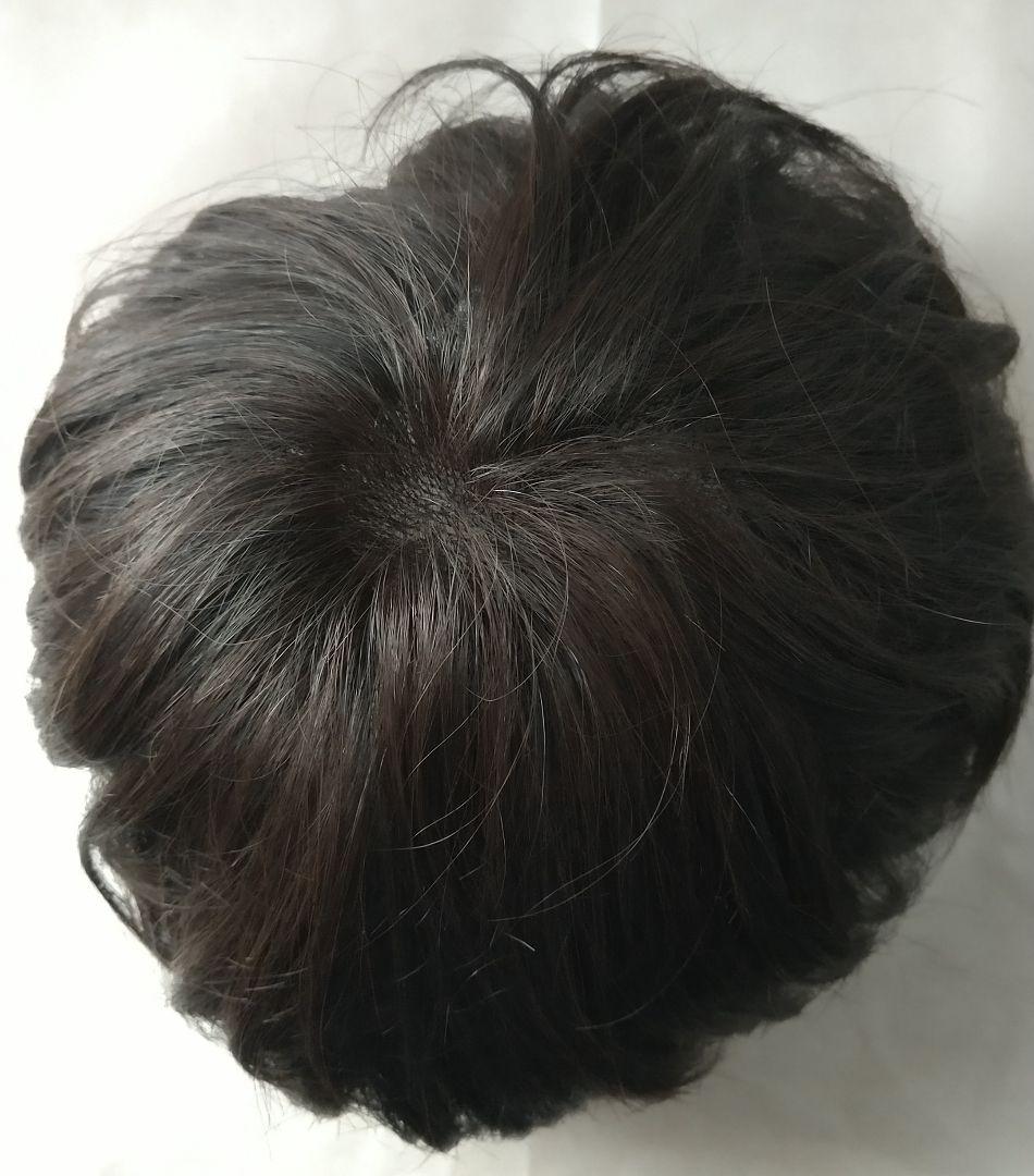 マダムヒロコ フルウィッグショ－ト ナチュラルブラウン 未使用に近い 総手植え