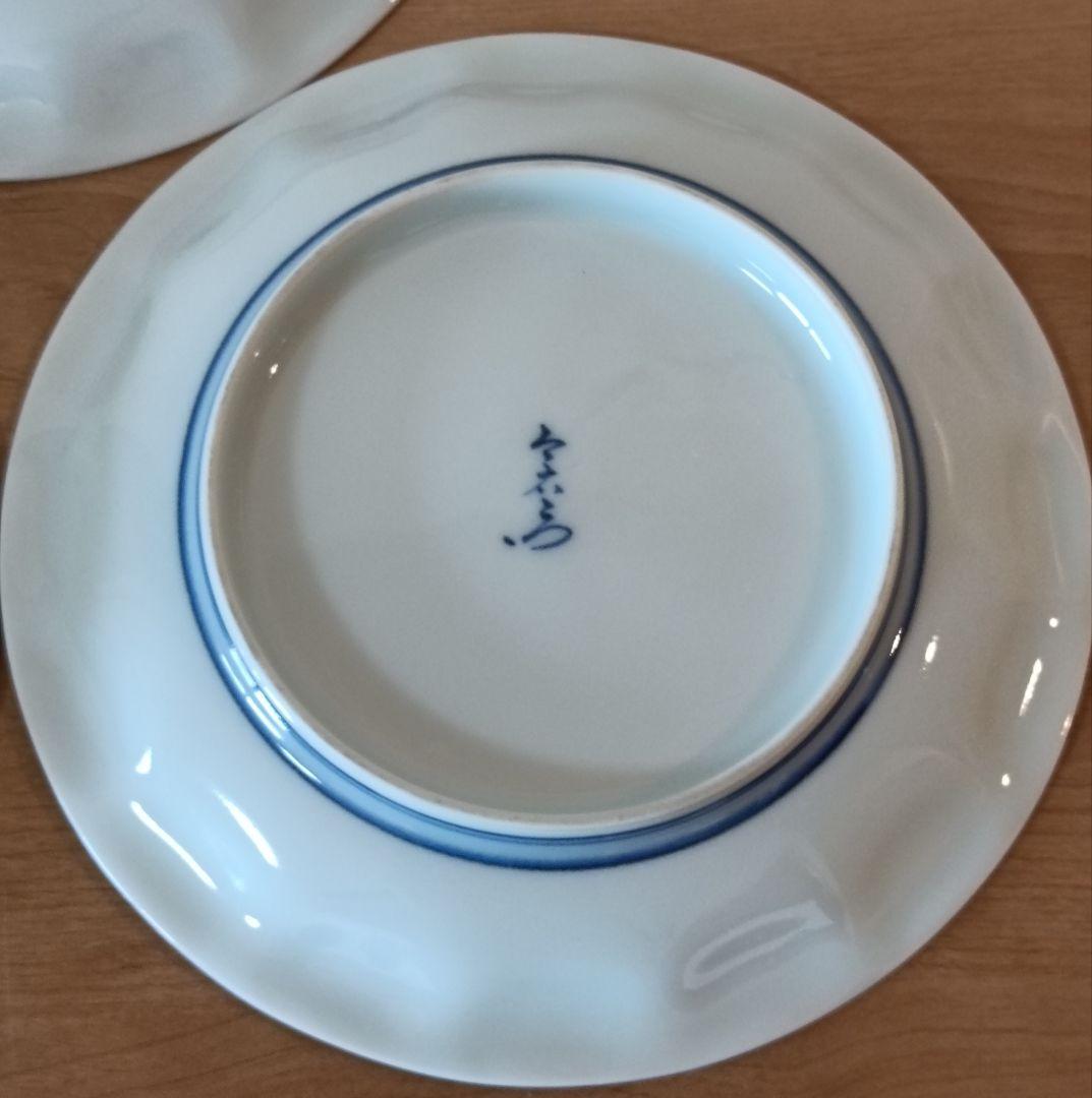 人間国宝 色鍋島 十三代今泉今右衛門作 錦藤袴絵銘々皿5枚　今泉今右衛門　銘々皿