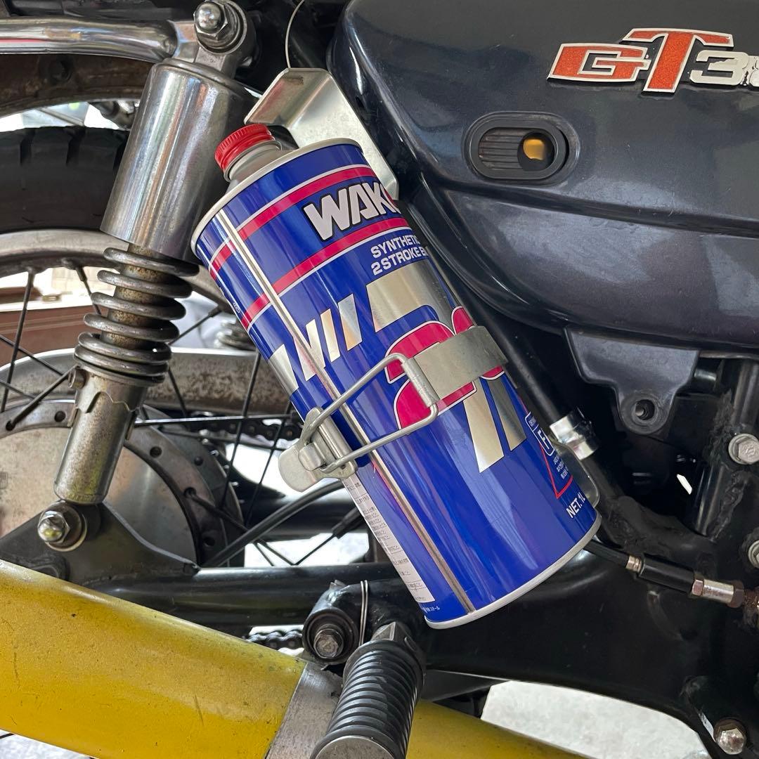 1リットル缶　オイル缶ホルダー　2スト　バイク　ドリンクホルダー　350ss