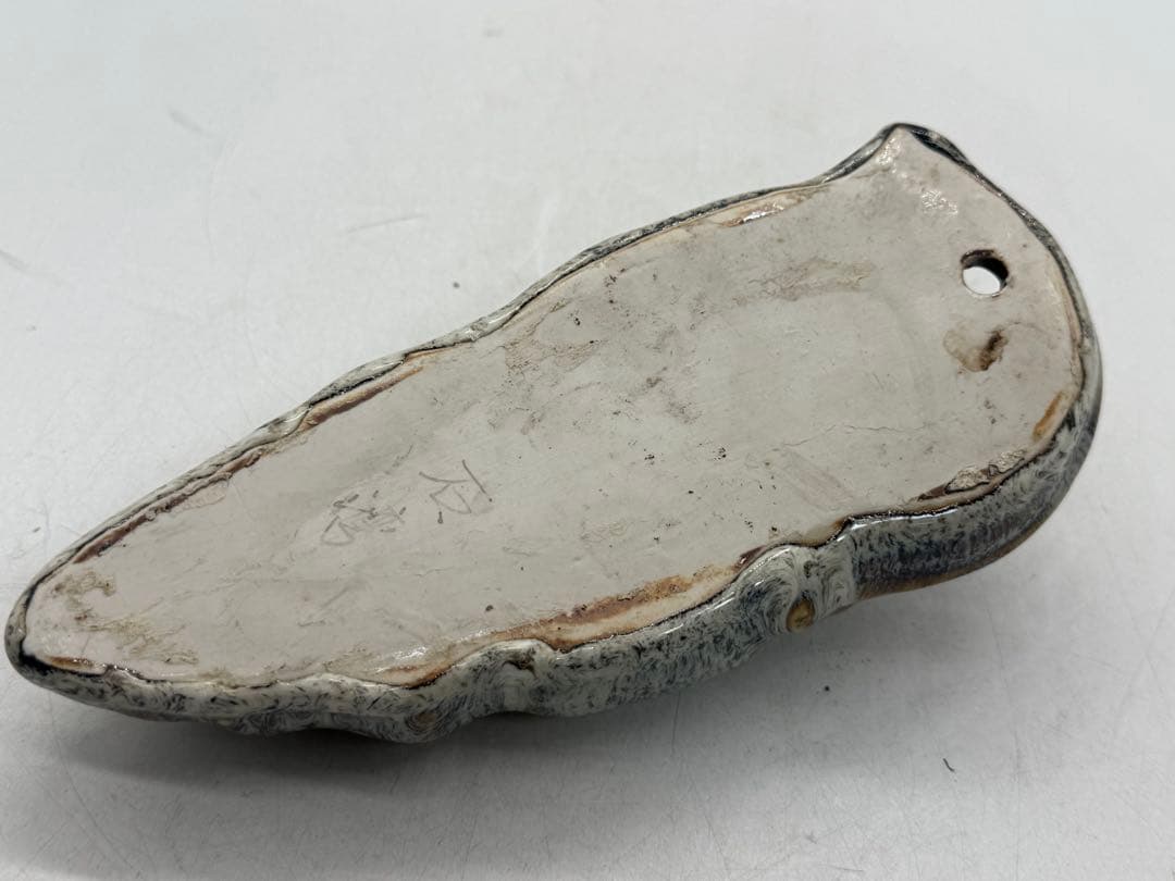 中国　鈞釉　螺に蟹　石湾窯花入　送料込み251114