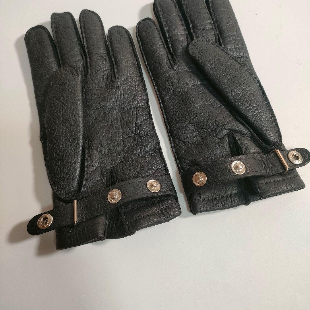 DENTS ペッカリー手袋 8 カシミアライニング 黒