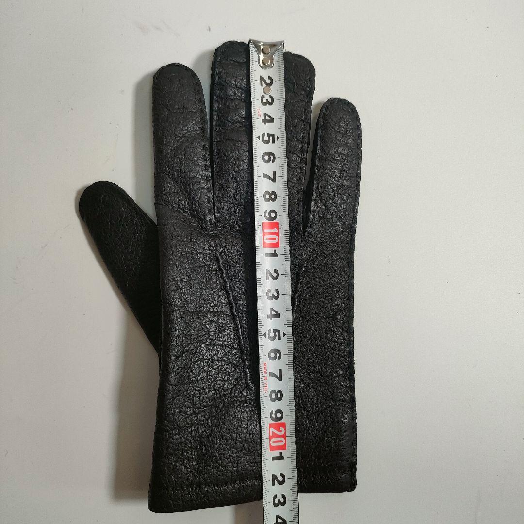 DENTS ペッカリー手袋 8 カシミアライニング 黒