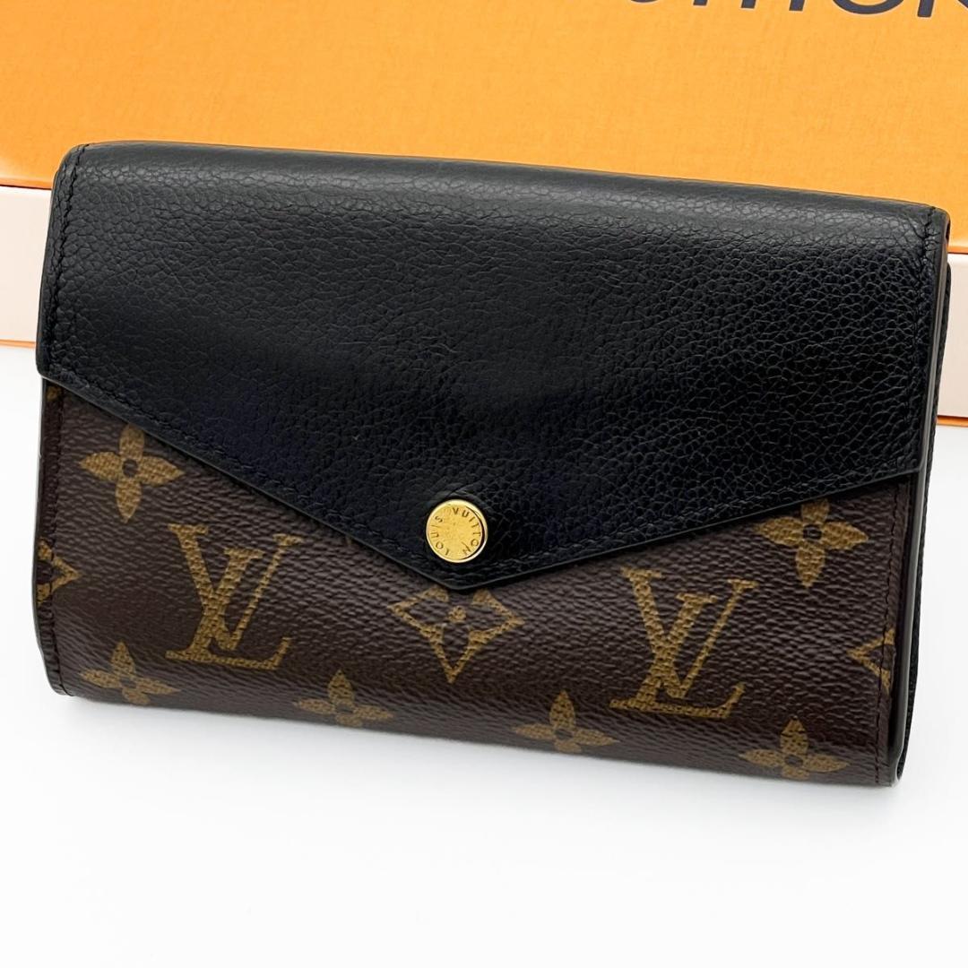 【美品】ヴィトン モノグラム ポルトフォイユ パラスコンパクト M60990 黒