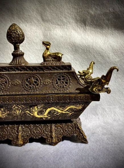 銅器 仏教 八宝香炉 古美術 コレクション品 銅製 工芸品 彫刻装飾品置物