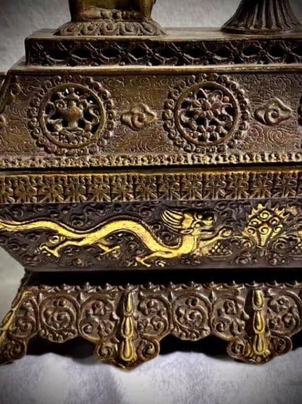 銅器 仏教 八宝香炉 古美術 コレクション品 銅製 工芸品 彫刻装飾品置物