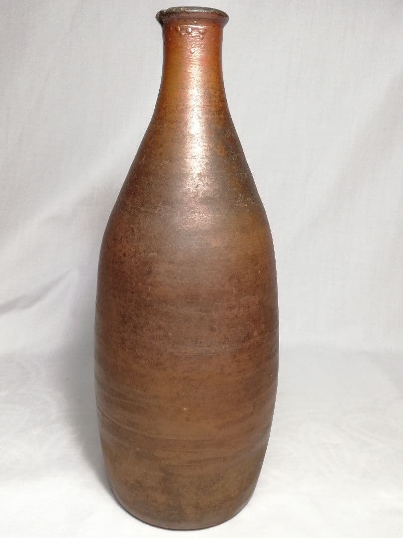 江戸末期 古備前 自詠句彫徳利 森甚治郎 備前焼 酒器 花瓶 とっくり 花器