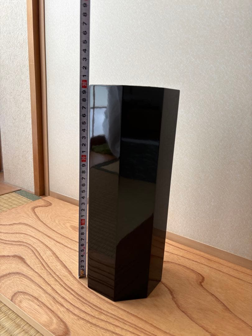 63【おまとめ買い可】華道　八角塗寸胴　華道具　寸どう　生け花　花器　花入れ