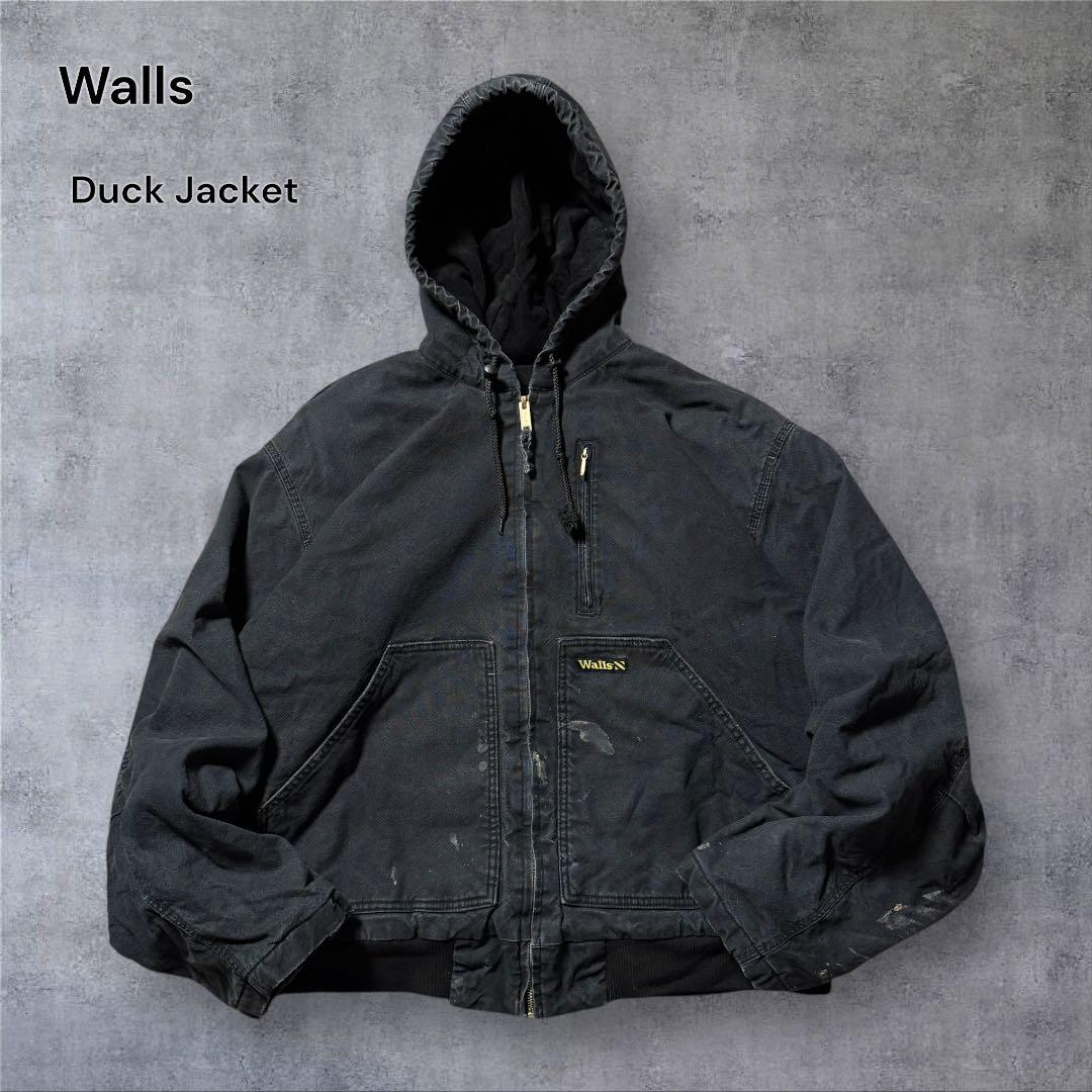 ぴむお2300 古着Wallsダック地アクティブジャケット短丈 フェードグ