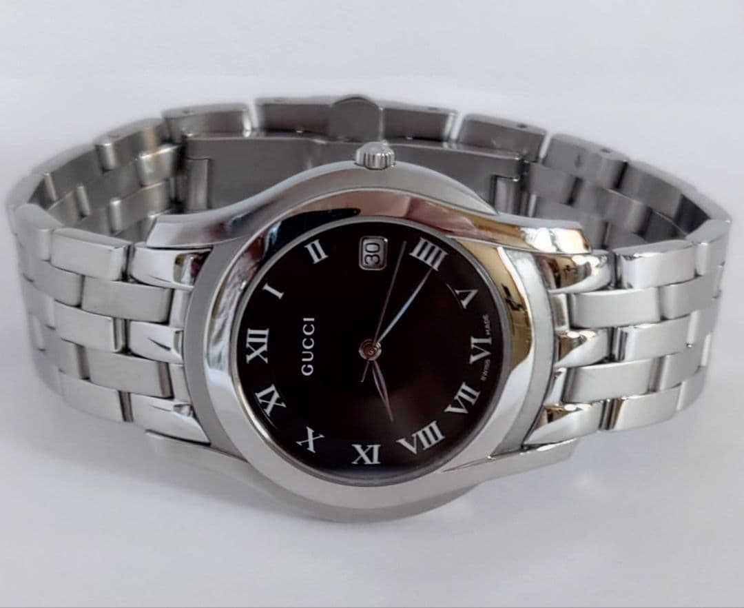 GUCCI ・5500M・クォーツ・メンズ・腕回り18.5cm・正確稼働中