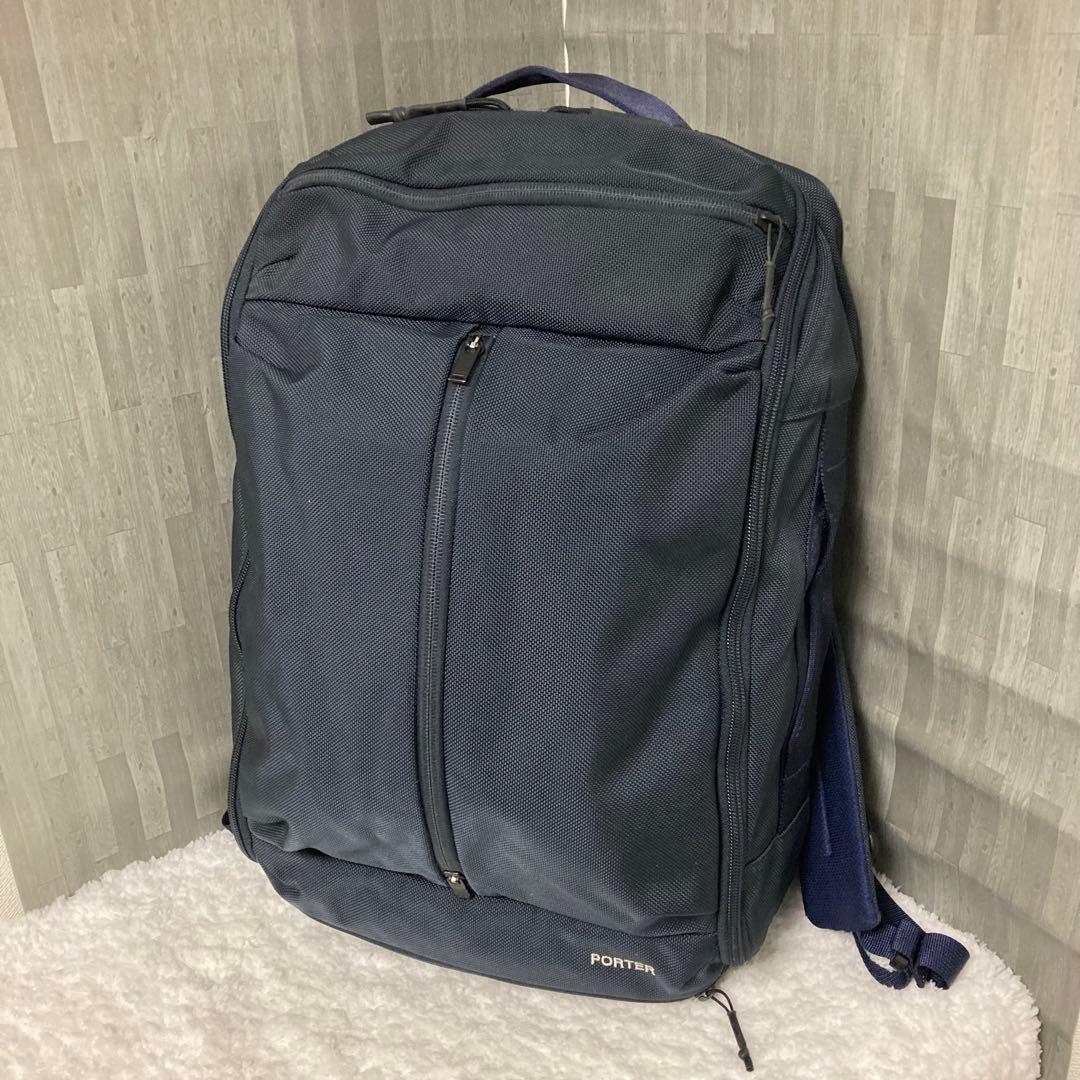 ポーター 3WAY オーバーナイト ブリーフケース　ネイビー PORTER
