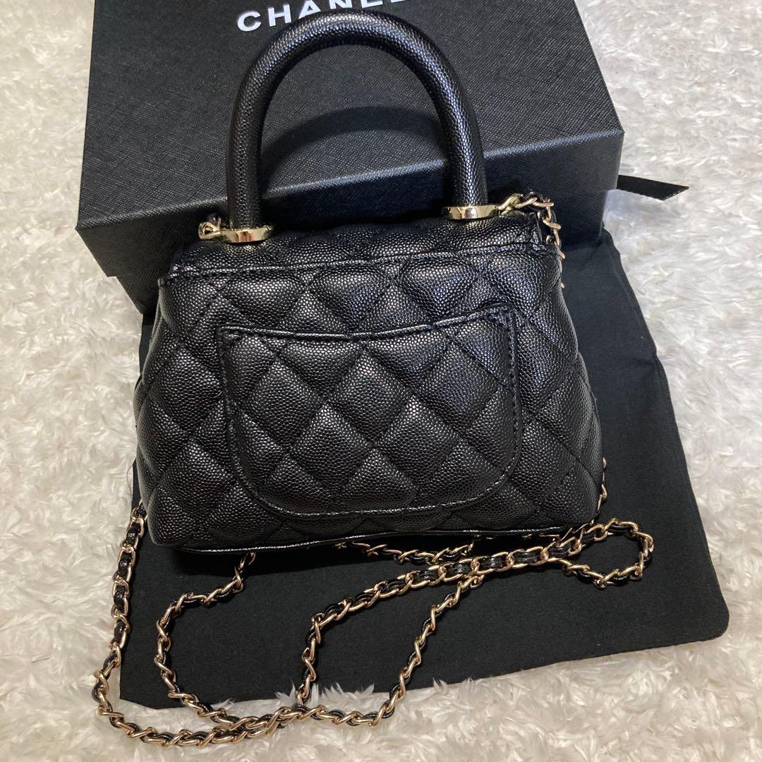 CHANEL ハンドルショルダーバッグ ブラック