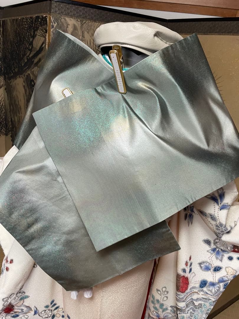 ゲリラセール！振袖 フルセット 辻が花 白 ラメ 成人式