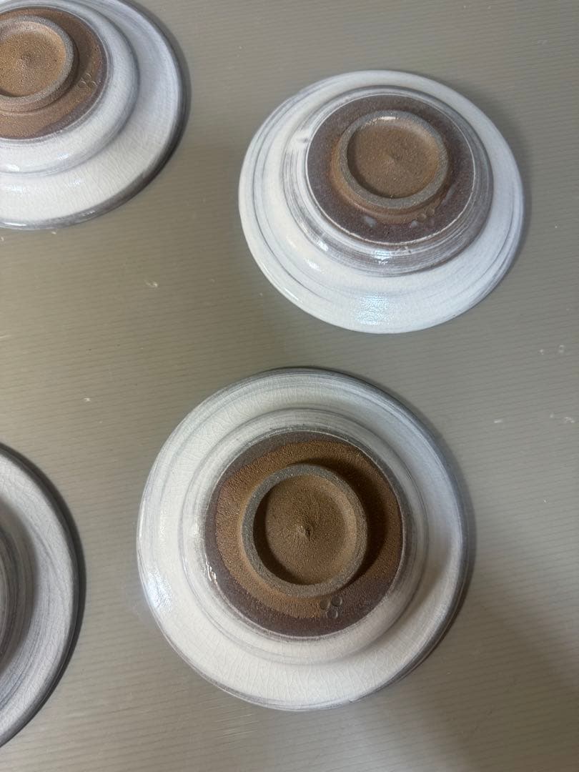 2502 十四代　中里太郎右衛門 唐津焼 花三島 銘々皿 五客揃 未使用