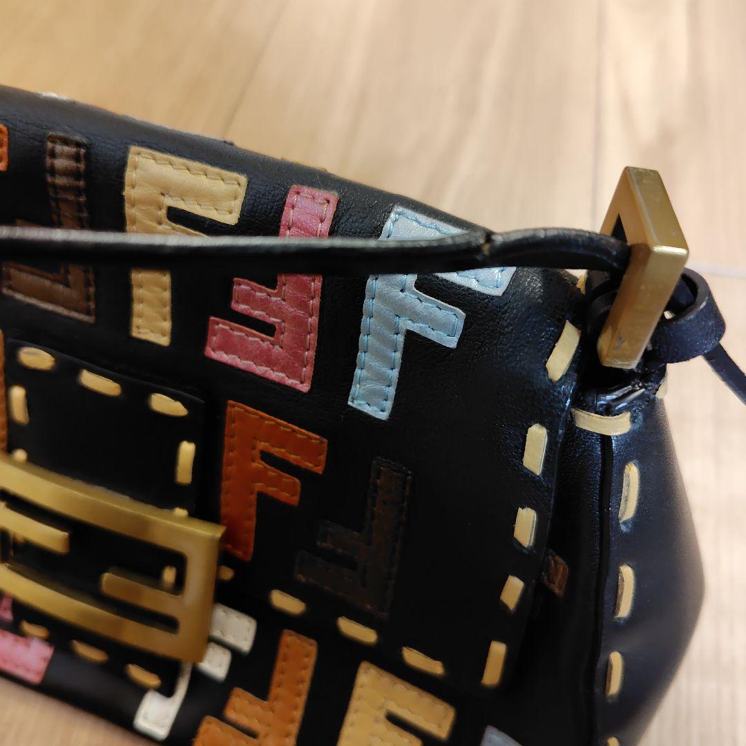 FENDI バゲット パッチワーク FFロゴ レザータイプ
