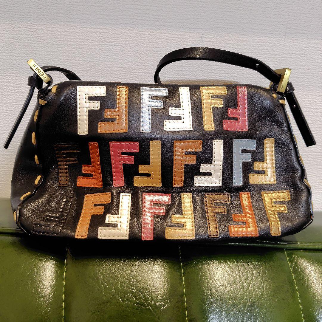 FENDI バゲット パッチワーク FFロゴ レザータイプ