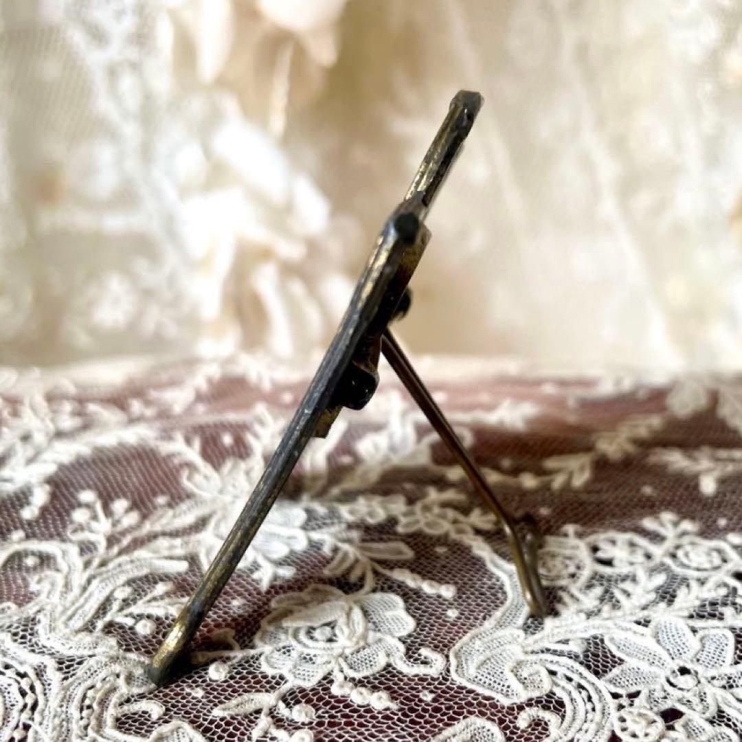 天使と花ガーランドのフレーム大小2個セット　フォト写真立て　フランスアンティーク