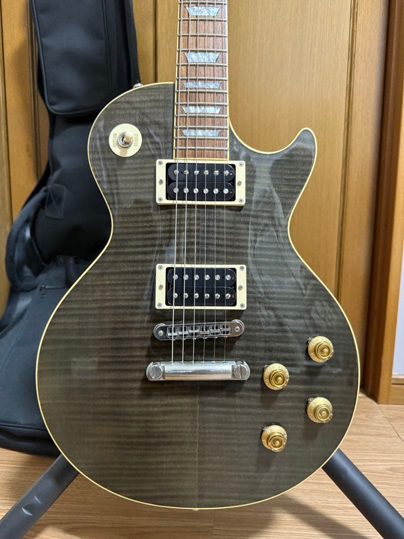 ひ*け様 レスポール シースルーブラック 虎目