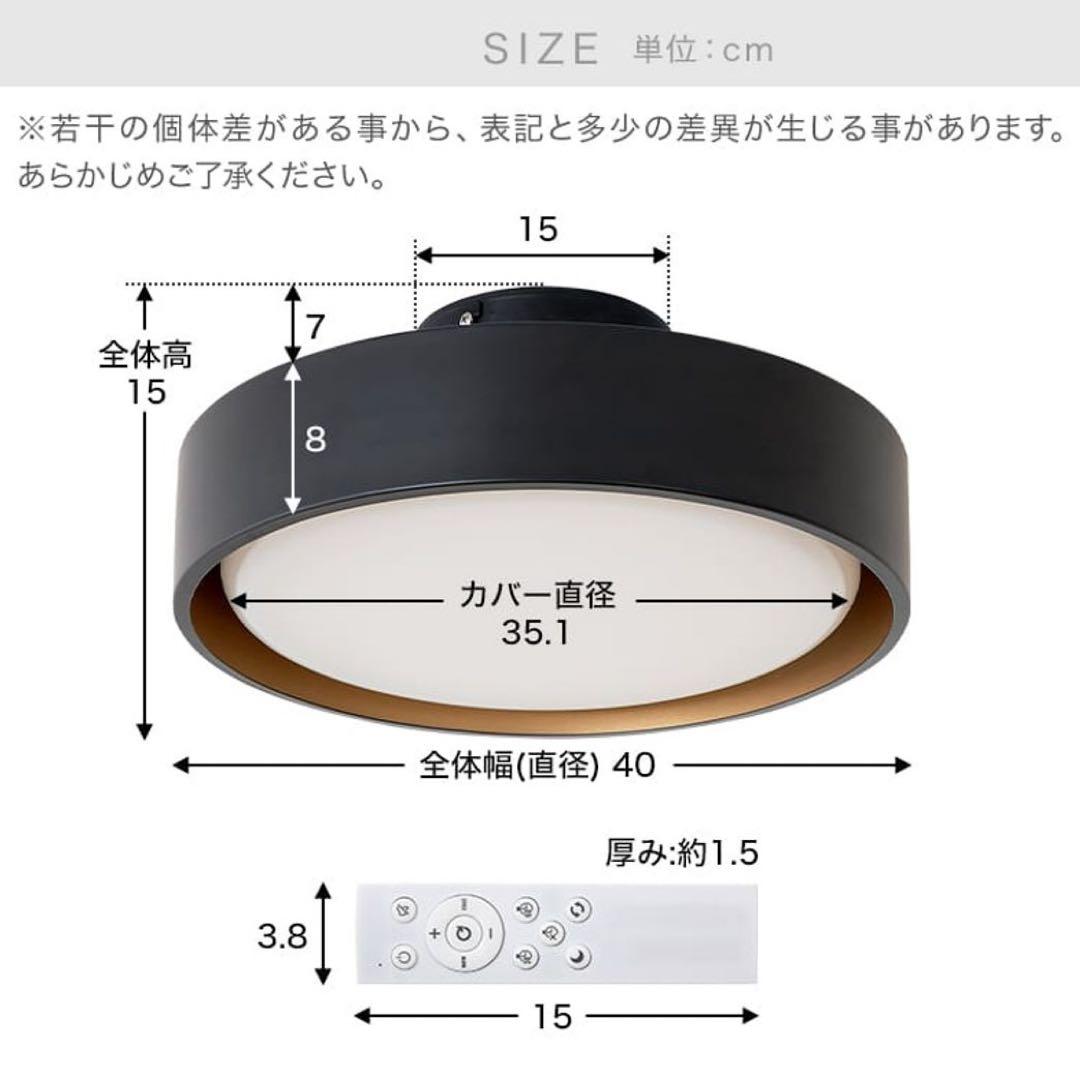 円形ブラックシーリングライト