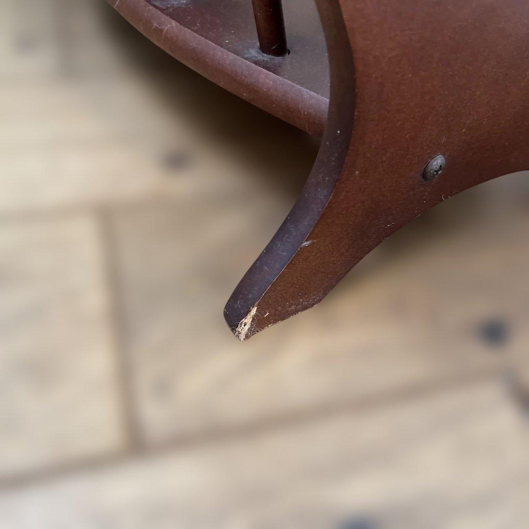 英国ビンテージダークブラウン楕円形サイドテーブル