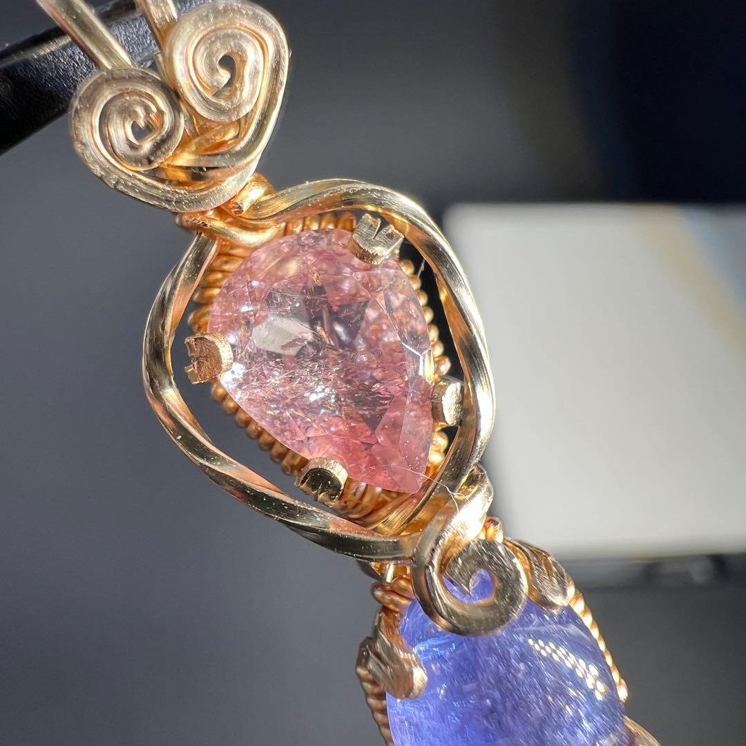 【for ランラン様】ピンクトルマリン＆タンザナイト　ペンダントトップ 他1点