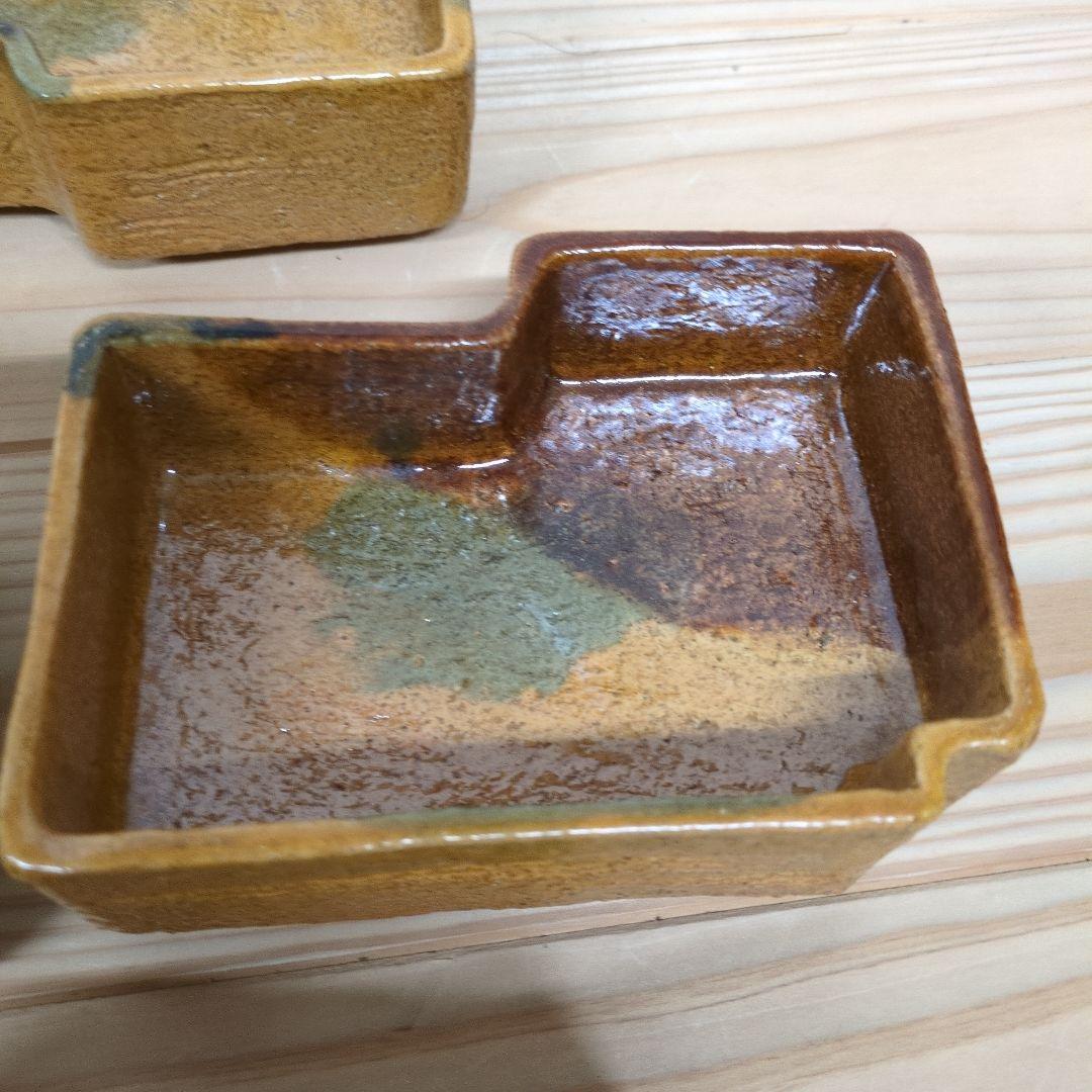 ９代大樋長左衛門　飴釉変形向付１０客揃え