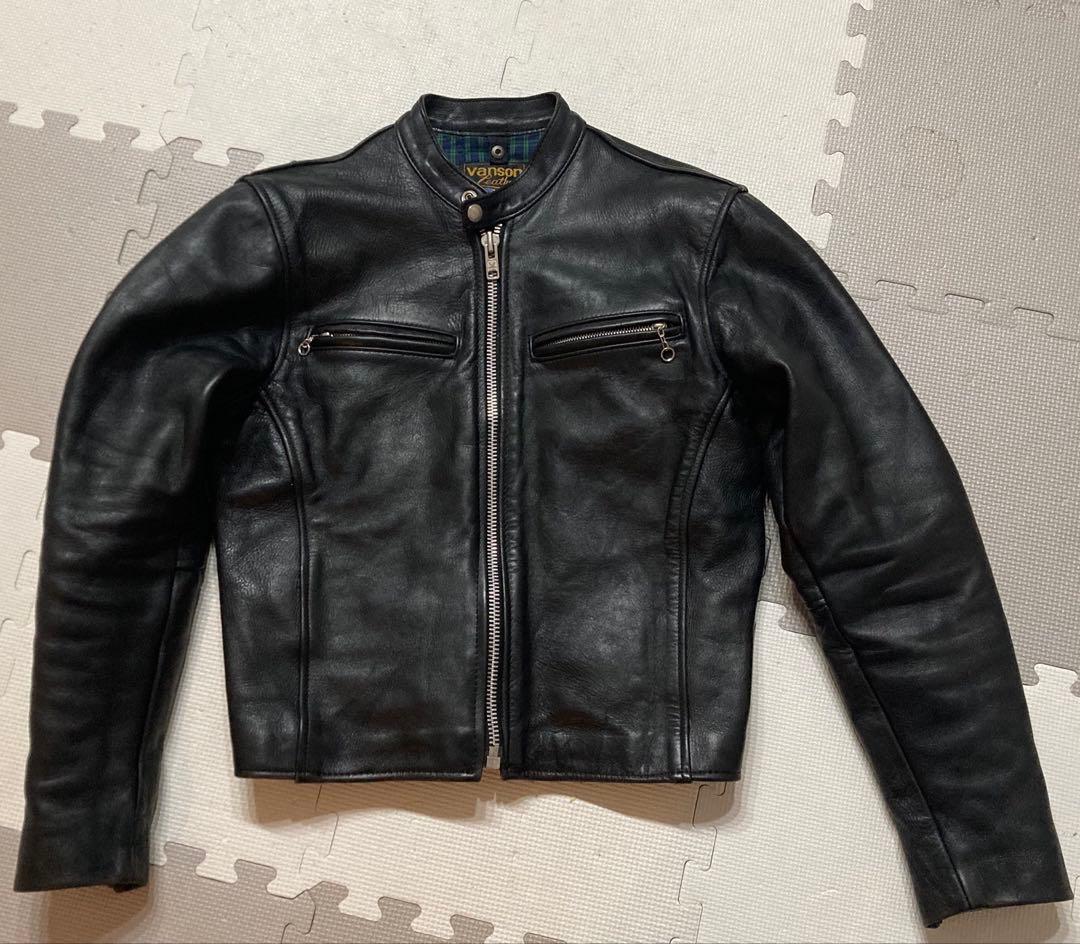 Vanson ブラック レザー シングルライダース　38 コメット