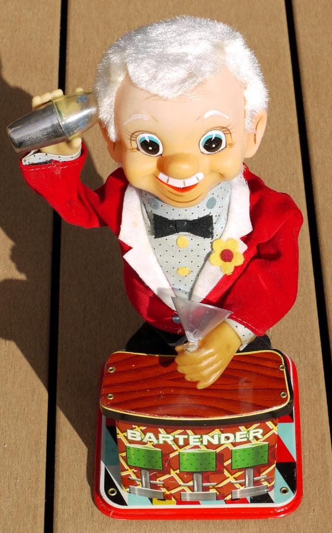 野村トーイ バーテンダー 1950年 箱付 ROSKO ブリキ おもちゃ