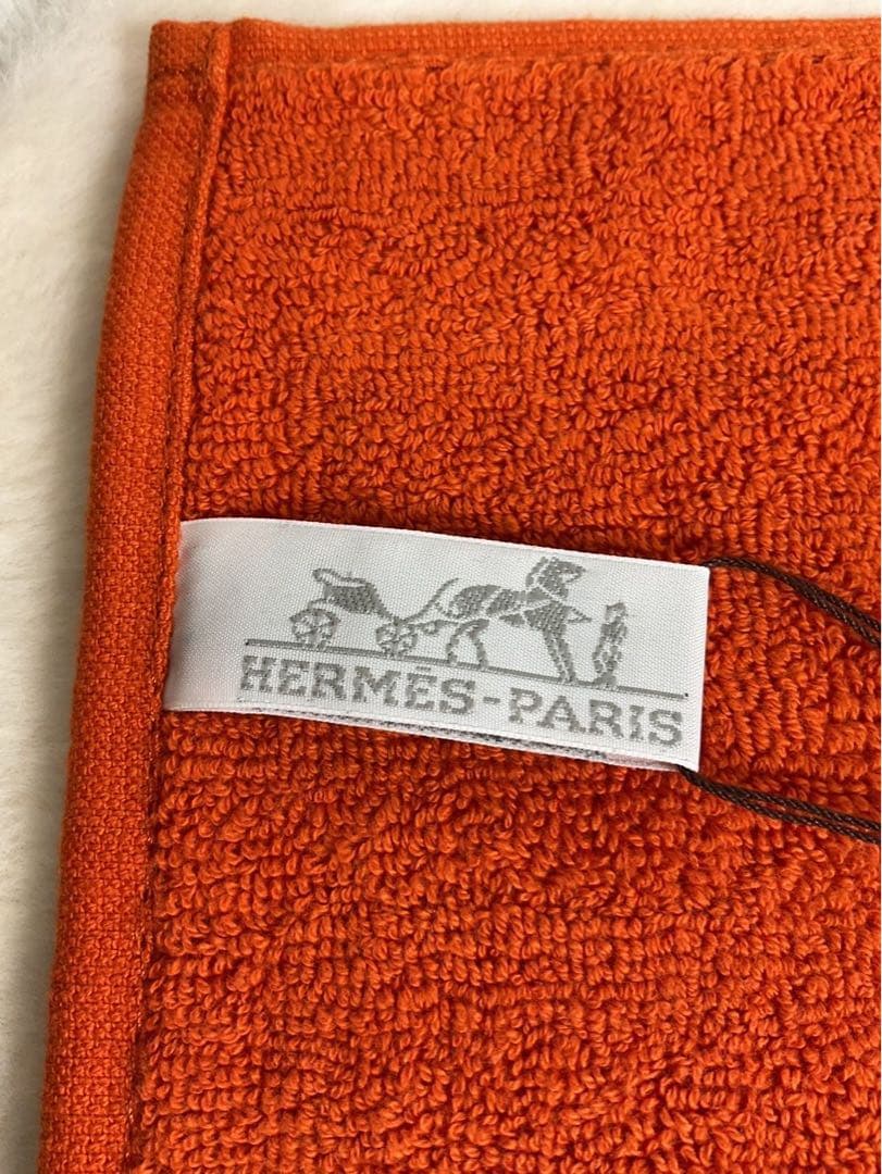 オレンジ パターンタオル 箱付き