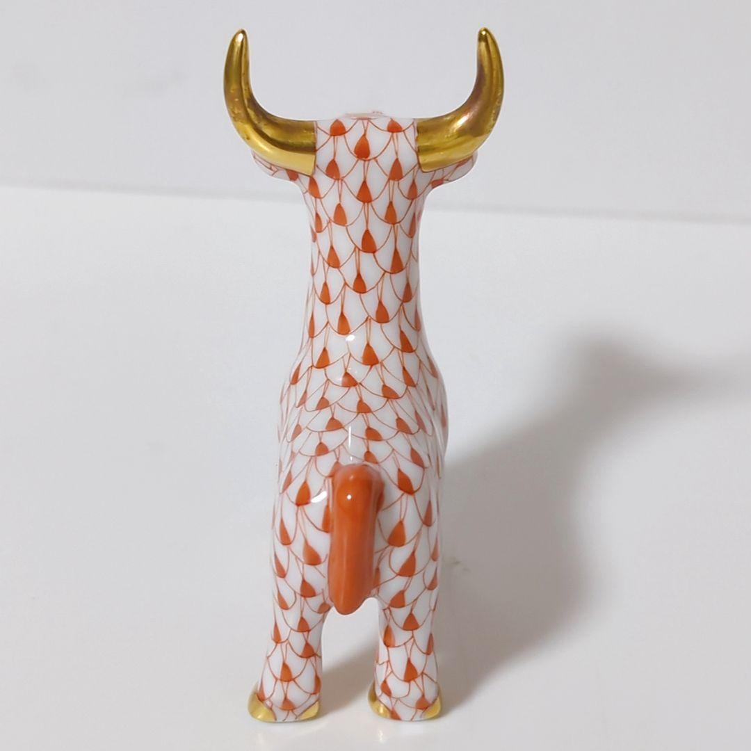 HEREND ヘレンド フィギュリン 置物 干支 牛 丑 ウシ 赤