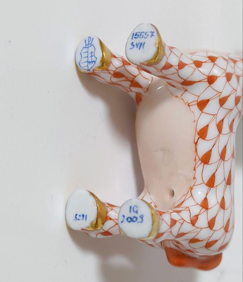 HEREND ヘレンド フィギュリン 置物 干支 牛 丑 ウシ 赤