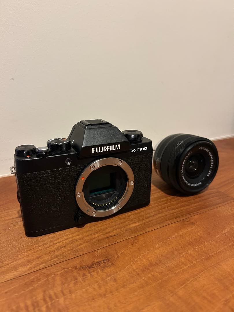 FUJIFILM X-T100 レンズキット XC15-45mm 動作良好　箱付